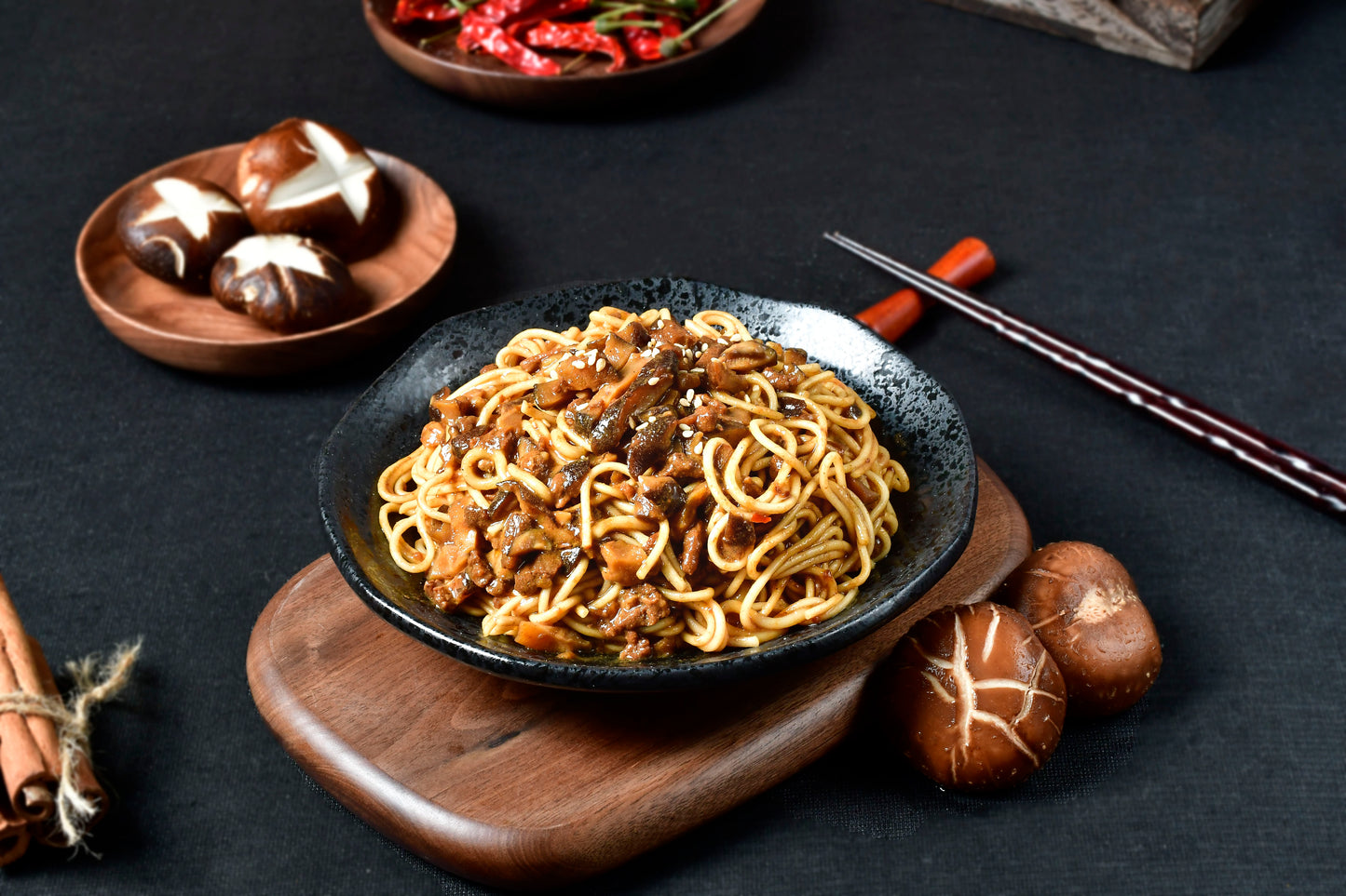 Mushroom and Pork Noodles