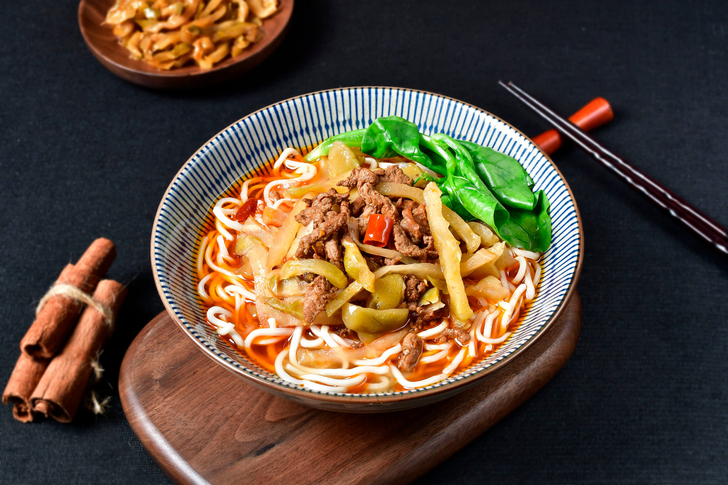 Noodles with Pickled mustard tuber and shredded pork