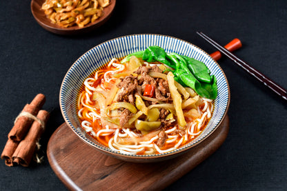 Noodles with Pickled mustard tuber and shredded pork