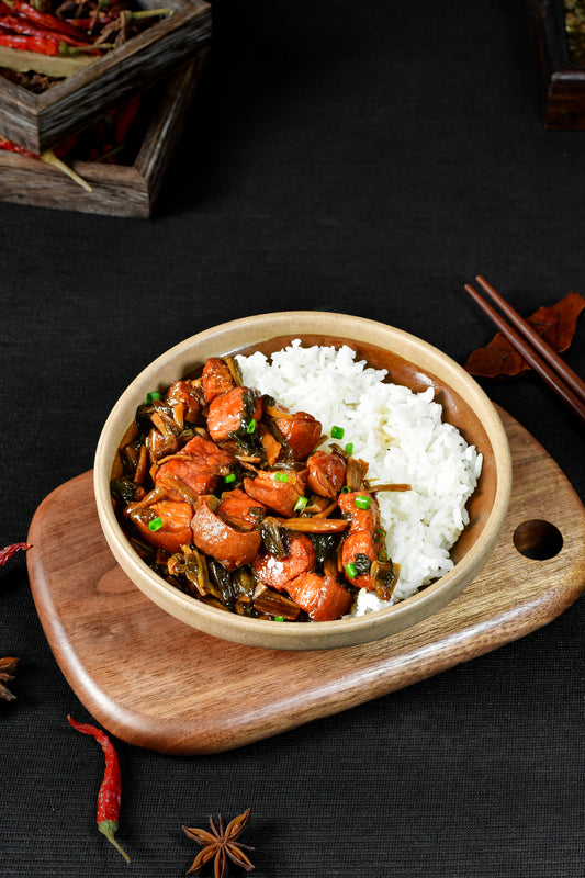 Braised pork with preserved vegetables