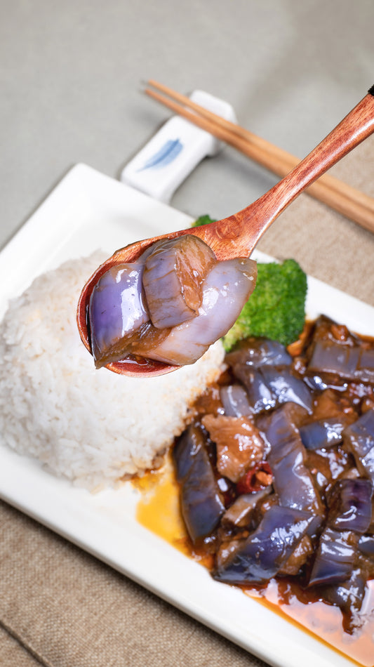 Eggplant with minced pork and fish sauce