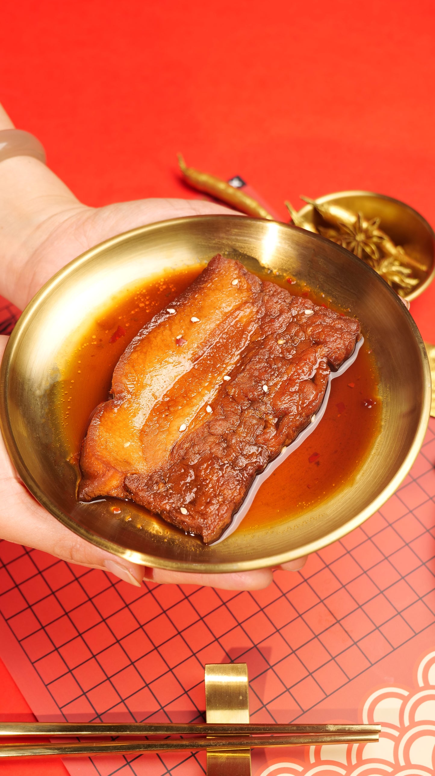 Braised pork belly with soy sauce