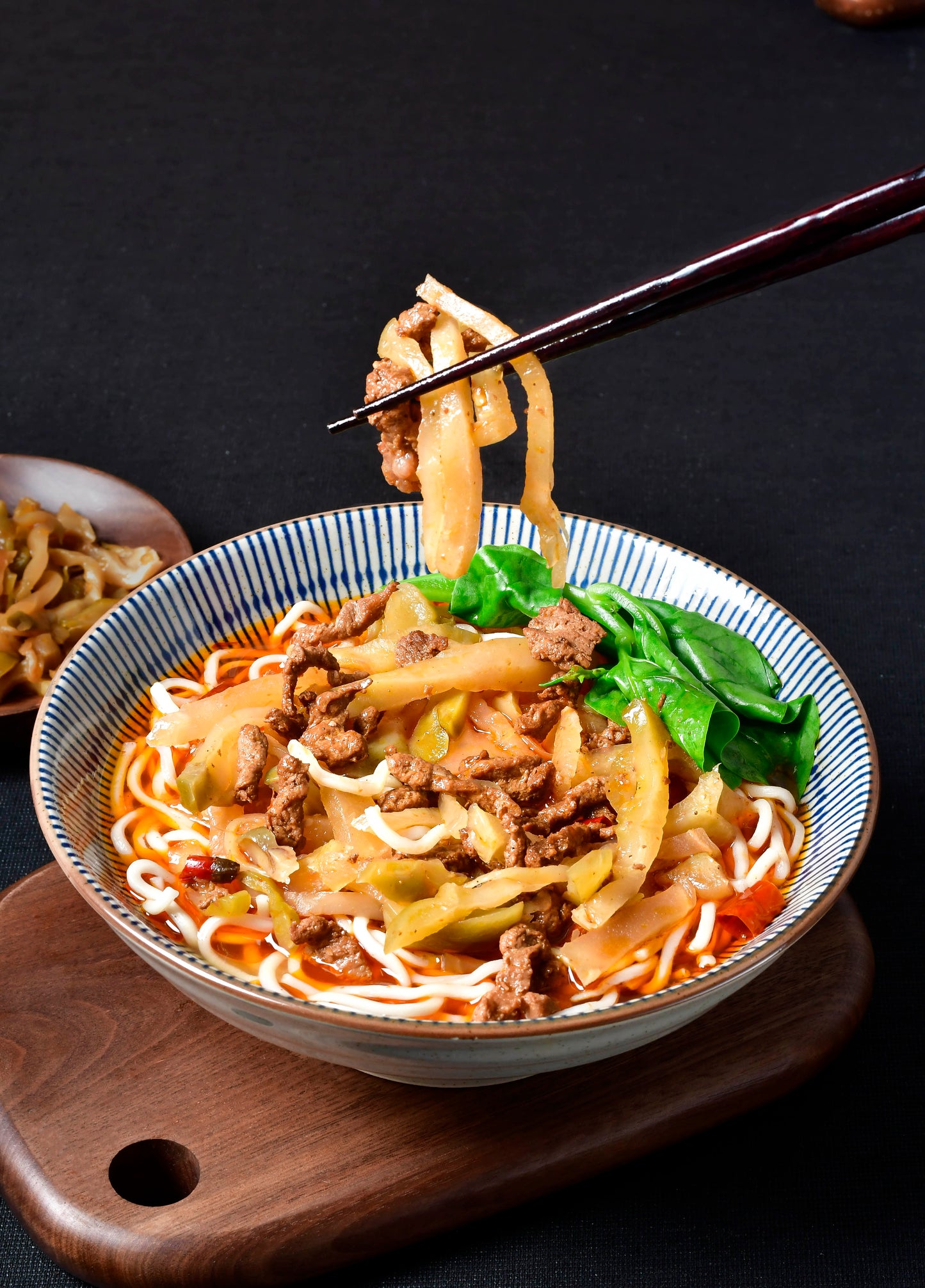 Noodles with Pickled mustard tuber and shredded pork