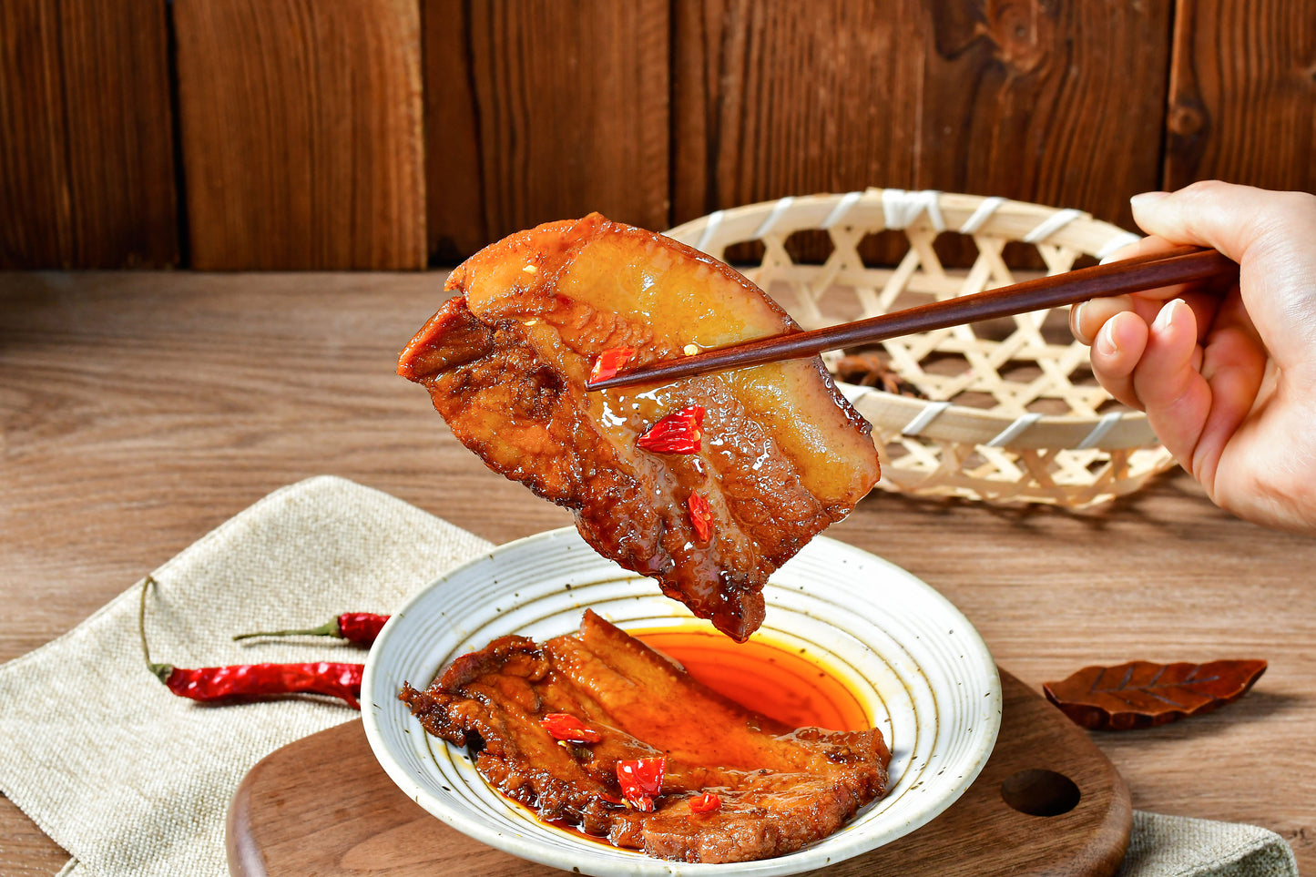 Braised pork belly with soy sauce