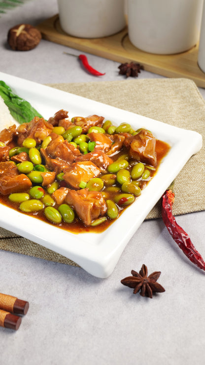 Roasted Chicken with Edamame