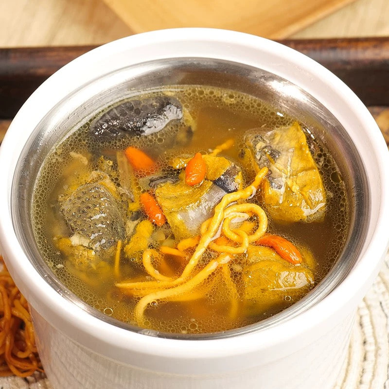 Cordyceps sinensis black chicken soup