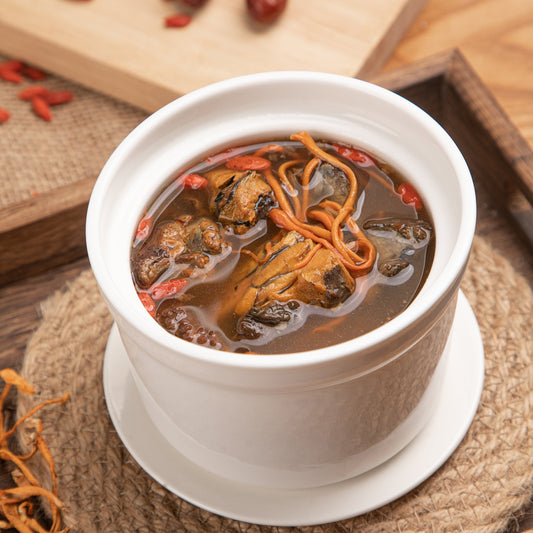 Cordyceps sinensis black chicken soup